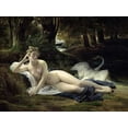 thumbnail image 2 of Picot, Francois Eduard 24x19 Gold Ornate Wood Framed with Double Matting Museum Art Print Titled - Leda, 2 of 4