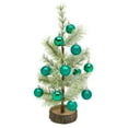 thumbnail image 4 of Mini Shatterproof Glitter Christmas Tree Ball Ornaments (Turquoise, 1.5 in, 48 Pack), 4 of 5