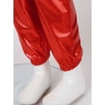 thumbnail image 5 of TiaoBug Big Girls Jazz Hip-Hop Street Dancing Trousers Metallic Shiny Leggings Pants 6-16 Red 12, 5 of 7