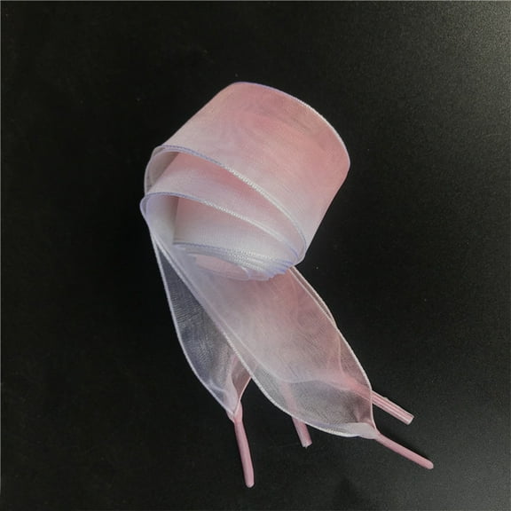 Milisten 5 Pairs Wedding Shoe Laces Simple Nylon Pink and White Durable Fashionable