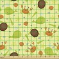 thumbnail image 2 of Ambesonne Marine Fabric by the Yard Upholstery, Whale Crab Turtle and Shells, 3 Yards, Yellow Multicolor, 2 of 5