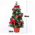 thumbnail image 4 of 15.7" Tabletop Christmas Tree Mini Pine cone Prelit Artificial Christmas Tree for Table Top Desk Party Decor, 4 of 9