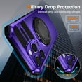 thumbnail image 4 of ELEHOLD for iPhone 16 Pro Max Magnetic Case [Compatible with Mag Safe] Invisible Stand with Ring Kickstand,Military Grade Shockproof Full Protective Case,Purple, 4 of 11