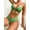 Green2, variant on Bikini Set for Women Tie Front Triangle Bathing Suits, Solid V Neck Sexy Bathing Suits 2 Piece Swimsuits High Waisted V Cut Bikini