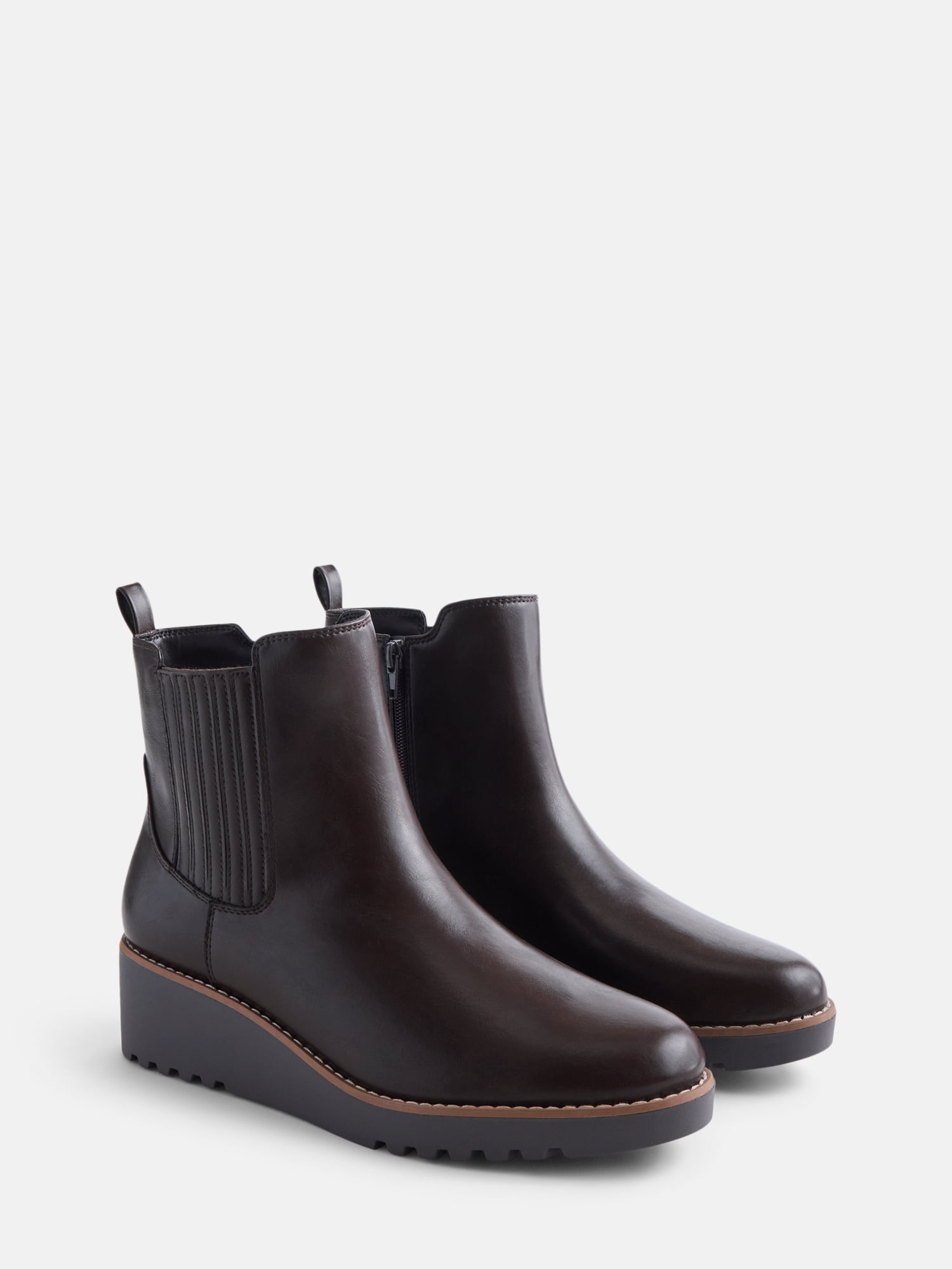 Time and Tru Women's Comfort Wedge Booties