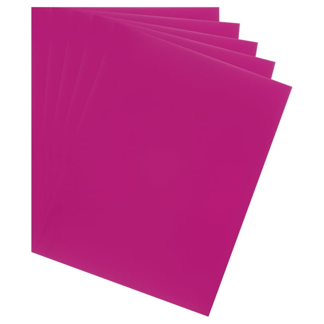 Uxcell Mirror Board Sheets, Metallic Cardstock Paper, Foil Board Reflective Sheets for Gift-Wrap, DIY Card Craft Rose Red