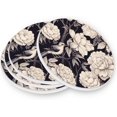 thumbnail image 3 of Coolnut Flowers and Birds Coaster, Drinks Round Absorbent Stone Set with Ceramic Stone and Cork Base, Tabletop Protection Mats and Cups Place for 4PCS Home Decor, 3 of 6