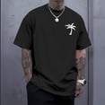 thumbnail image 4 of jowamay Vacation T Shirts for Men Tropical Palm Tree Round Neck Short Sleeve T Shirt Casual Holiday Tops Daily Wear, 4 of 8