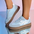 thumbnail image 2 of Women Classic Retro Gum Sole Fashion Sneakers Casual Tennis Skate Shoe Leather Walking Footwear Anti Trainers, 2 of 9