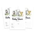 thumbnail image 1 of Inkdotpot 30 Baby Shower Invitation Cards Safari Jungle Animals Fill In Blank Invites, 1 of 7