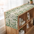 thumbnail image 6 of Table Runners 72 Inches Long Dress Scarves, St Patrick's Day Farmhouse Kitchen Table Runner, Coffee Tablerunners, Spring Leaves Green Flowers Plants Beige 18x72 Inch, 6 of 9