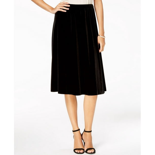 alex evenings velvet skirt