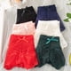 thumbnail image 3 of Ropa interior para mujer Bikini invisible sin costuras Ropa interior de encaje Bragas con cobertura de media espalda, paquete de 5, rojo, M Feliz Sencillez, 3 of 5
