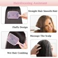 thumbnail image 5 of Cepillo desenredante con orificios curvos para cabello húmedo y seco, secado rápido, color morado., 5 of 5