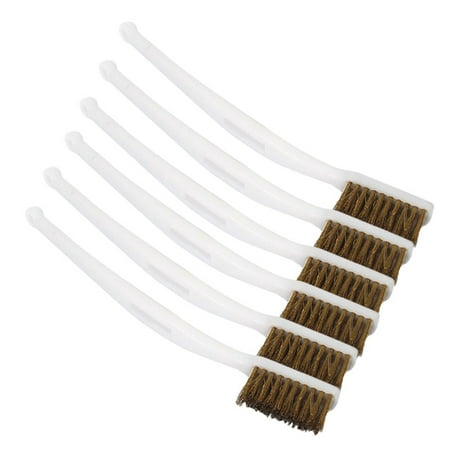 

1/5/15/20 Plastic Brass Bristle Wire Brush - White Wire Pack Brush Brass Q1P8