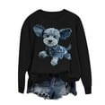 thumbnail image 3 of AGWOLF Womens Animal Printed Sweatshirts Long Sleeve Crewneck Shirts Retro Graphic Pullover Summer Spring Tops for Women, 3 of 6