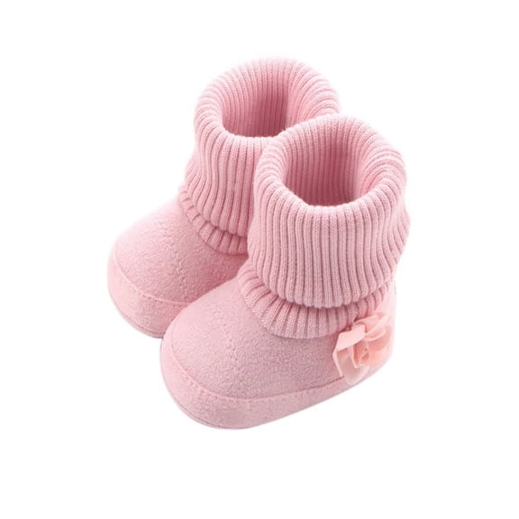 Newborn Baby Girl Flower Warm Snow Boots Shoes Toddler Soft Sole Booties