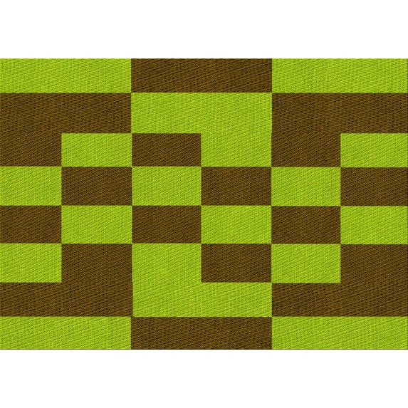 Ahgly Company Indoor Rectangle Patterned Pistachio Green Area Rugs, 8' x 10'