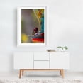 thumbnail image 2 of Washingtoon Rainbow Feeder Oasis Anna's Hummingbird - Ocean Shores Washington Photography Bird Wildlife Nature Garden Animal Scenic White Framed Wall Art Print 24 x 36 inches, 2 of 3