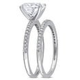 thumbnail image 6 of Everly Women's Moissanite Created Diamond 14k White Gold Bridal Set, 6 of 7