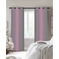 thumbnail image 4 of Pink Ombre Kitchen Curtains Grey Modern Art Farmhouse Cafe Short Curtains for Bathroom Blackout Window Curtain Grommet Small Window Treatment Tier Drapes for Bedroom Living Room 52"x45"x2, 4 of 9
