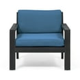 thumbnail image 2 of GDF Studio Joanne Outdoor Acacia Club Chairs, Set of 2, Brushed Dark Gray, 2 of 11