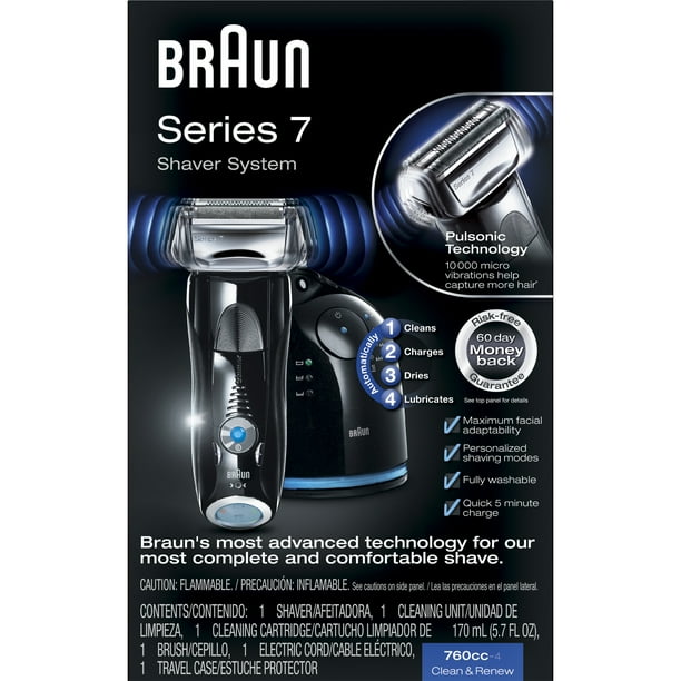 Braun Series 7 760cc4 Mens Wet Dry Electric Shaver with Clean Station