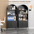 thumbnail image 6 of SUXXAN 73" Tall Arched Display Cabinet with 2 Doors, Curio Kitchen Pantry，Assembly Required, Black, 6 of 8