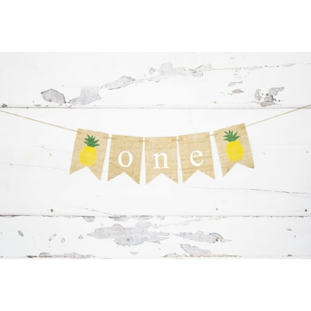 Pineapple One Banner for Summer First Birthday Party Decoration