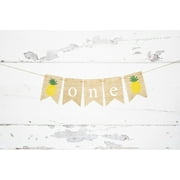 Pineapple One Banner for Summer First Birthday Party Decoration
