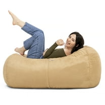 Jaxx Sofa Saxx 4-Foot Bean Bag Lounger for Kids & Teens, Camel