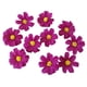thumbnail image 3 of 10 cabezas de margaritas artificiales, flores falsas, decoración floral para festivales y manualidades. Vino rojo, 3 of 7