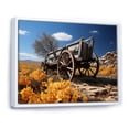thumbnail image 2 of Designart "Roadside Relic Yellow Old Cart Nostalgia II" Old American Cart Floater Framed Canvas Wall Art, 2 of 7