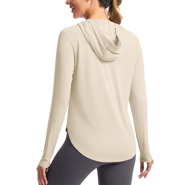 Chemise de Protection Solaire UPF 50+ pour Femmes avec Capuche à Manches Longues, Chemises Légères de Randonnée et de Pêche pour Femmes