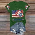 thumbnail image 4 of NMMUED 4th of July Shirt Women 250 Years of Liberty Short Sleeve Patriotic T-shirt Graphic Tee Faith Freedom 250 Years Usa Print T Shirt 4th of July Costumes Women Dark Green L, 4 of 8