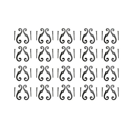 

Renovators Supply Black Shutter Dogs 6.5 S Shaped Cast Aluminum Shutter Dogs w/Screws Pack of 20