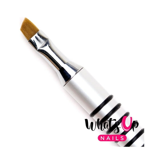 Whats Up Nails - Pure Color #4 Angular Brush for Clean Up Cuticles Skin Around Nail