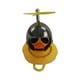 thumbnail image 1 of Pato Decorativo Amarillo Con Casco Cromado Plateado, 1 of 4