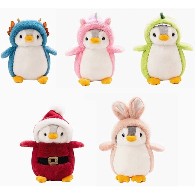 Muñeco De Peluche De Pingüino rable con Disfraz De 20 Cm (Papá Noel)