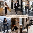 thumbnail image 4 of VORENI Women's Fleece Lined Leggings, High Waisted Winter Leggings for Women, Soft Stretch Thermal Warm Pants, Navy, 4 of 8