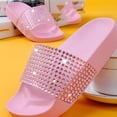 thumbnail image 4 of Kids Flip Flops Sandals Toddler Girls Shining Slides Soft Bottom Anti Slip Shower Beach Pool Shoes Slip on Summer Slippers Pink 12.5M(31), 4 of 8