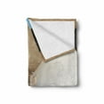 thumbnail image 2 of Beach Soft Flannel Fleece Throw Blanket, Coastal Home Design with Ocean Sea Waves Sand Image Art Print, Cozy Plush for Indoor and Outdoor Use, 70" x 90", Pale Brown Sky Blue, by Ambesonne, 2 of 6