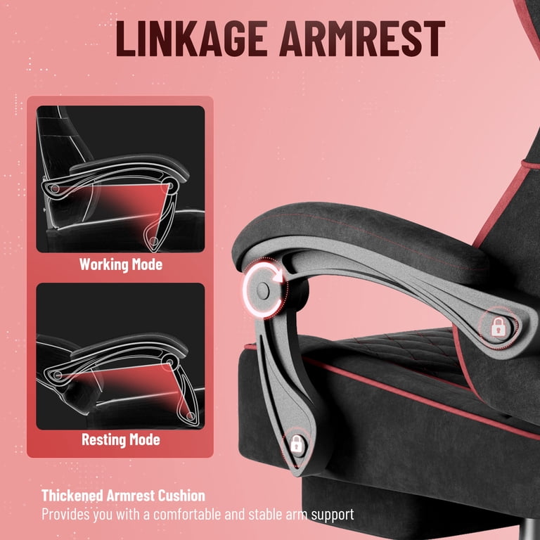 Soontrans Black & Red Gaming Chair with Pocket Spring Cushion photo 4