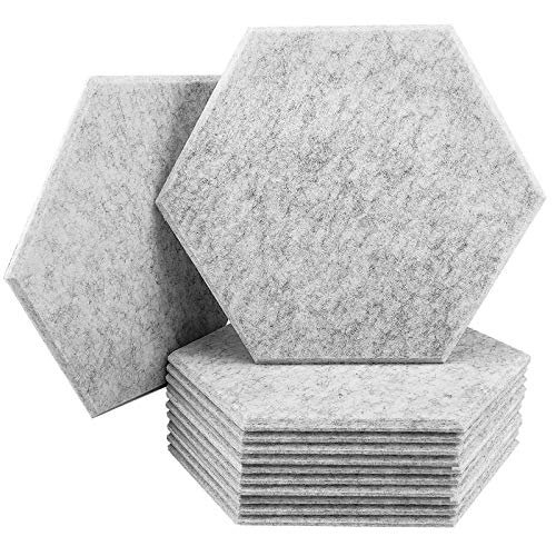 JBER Professional Hexagon Acoustic Foam Panels, Sound Proof Padding