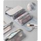 thumbnail image 5 of Bolsas de aseo de viaje plegables jinwen multiusos separables con cremalleras suaves Gris rollo de estuche de maquillaje, 5 of 8