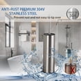 thumbnail image 2 of Bybiment Toilet and Holder, Steel Toilet for Bathroom with Holder, Toilet Bowl and Holder Brushed Nickel, 2 of 7