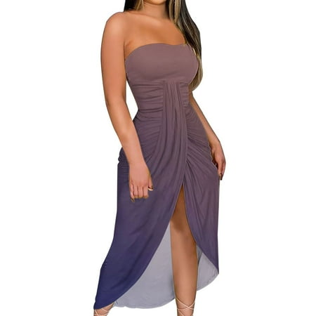 youckeyy Women s Sexy Printed Off The Shoulder One Line Neck Irregular Casual Skirt Bag Dress MIDI Dress cute summer dresses