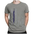 thumbnail image 2 of Act Now！ HIMIWAY Stars and Stripes Tunics Mens American Flag T-Shirts, Men's USA Flag Graphic T-Shirts Short Sleeve American Patriotic Vintage T Shirt Gray XXL, 2 of 6