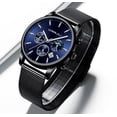 thumbnail image 3 of Luxury Men Watch Fashion Waterproof Chronograph Wristwatch Classic Business Full Steel Male Calendar Watch with Moon Phase, 3 of 6
