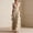Apricot, variant on Morttic Women's Solid Color V-Neck Wrap Maxi Dress – Flutter Short Sleeve High Waist Side Ruffle Elegant Wedding Guest Dress Navy Blue,S